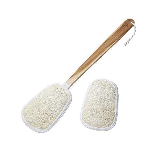 3) Natural Exfoliating Loofah Back Scrubber On a Stick