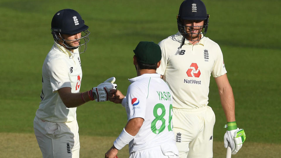 Joe Root and Yasir Shah, pictured here embracing at the end of the second Test.