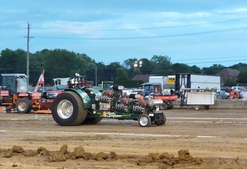 One of the many powerful machines on display at the tractor pull at the Monroe County Fair.