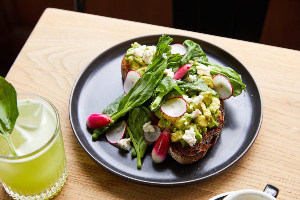 Dressed up avocado toast at Isla & Co. café, slated to open in West Palm Beach this spring.