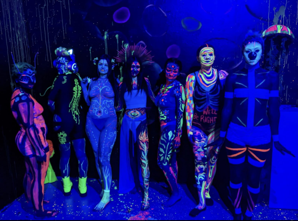 An image from last year's inaugural "Illuminate" art show at The Hub Art Factory. Featuring models in body paint, the show returns on May 3 at The Hub during First Friday festivities in downtown Canton.