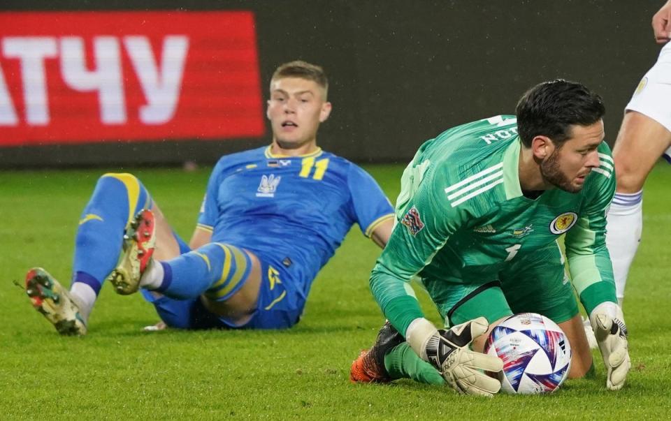 Craig Gordon was in impressive form in the goalless draw (AFP)