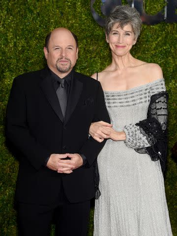<p>Dimitrios Kambouris/Getty</p> Jason Alexander and Daena Title attend the 2015 Tony Awards on June 7, 2015 in New York City