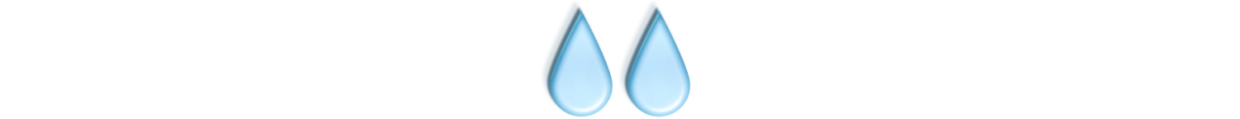 Two realistic illustrated water drops