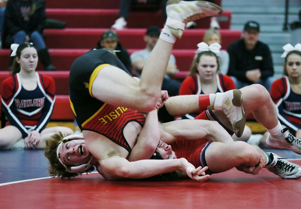 Ballard wrestler Brody Sampson went to 35-0 at 190 pounds after defeating Carlisle's Asa Hemstead by a 9-5 decision on Thursday in Huxley. Sampson is ranked No. 1 in Class 2A at 190. Sampson is eyeing his first state wrestling title after placing second at 182 last season.