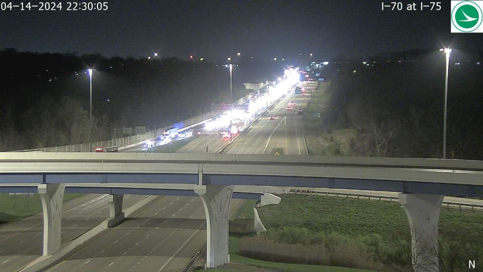 Traffic being directed off I-75 SB.