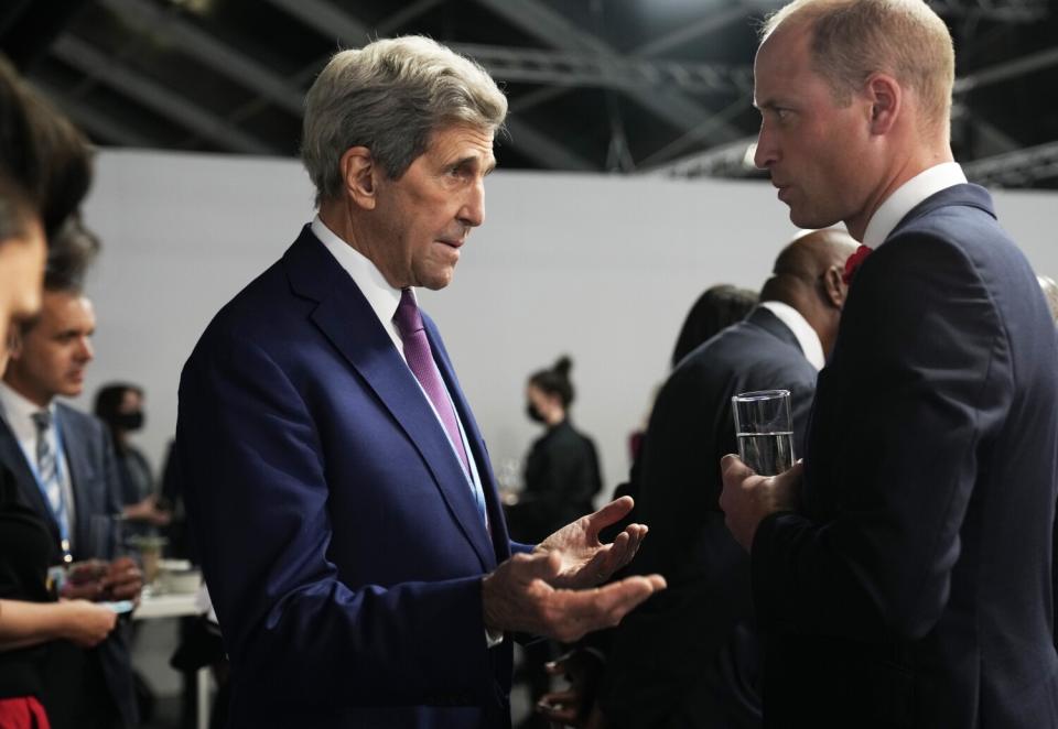 U.S. climate envoy John F. Kerry and Britain's Prince William