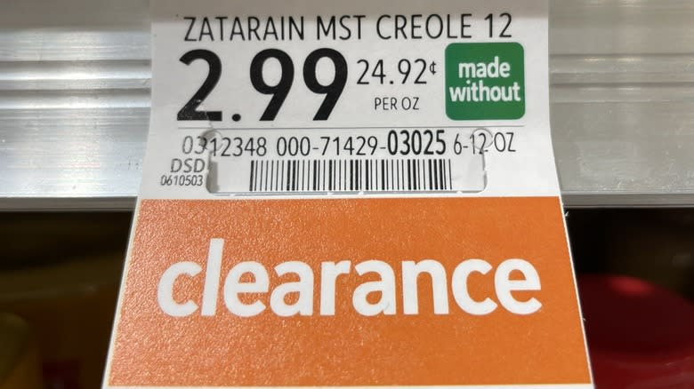 Publix product clearance tag