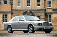 <p>Developed by Rolls-Royce in the 1950s, the V8 that went on to power the Arnage is an object lesson in engineering <strong>refinement</strong> and evolution. While it started with a merely adequate output of less than 200bhp, by the time the Arnage T was launched in 2002 it had inflated to <strong>450bhp</strong> thanks to twin turbochargers. This made it the most powerful Bentley built at the time.</p><p>Key to this engine’s <strong>longevity</strong> was its over-engineering from the outset. This made it capable of much more in later life, with the Arnage T capable of 0-60mph in 5.5 seconds. This was bettered with the final version of the 6.75-litre V8 used in the <strong>Mulsanne Speed</strong>, which offered 530bhp, <strong>190mph</strong> and 0-60mph in 4.8 seconds. Not bad for a 60-year old design. This V8 engine died along with the Mulsanne in 2020.</p>