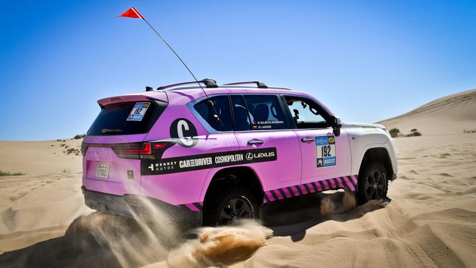 rebelle rally lexus lx off road navigation sand dunes