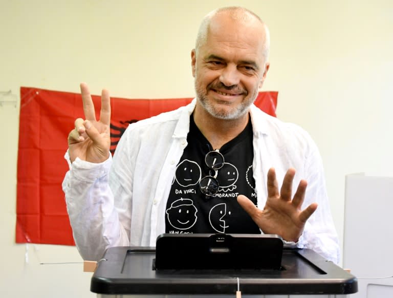 Albanian Prime Minister Edi Rama, 52, an artist and former Tirana mayor, took power in 2013