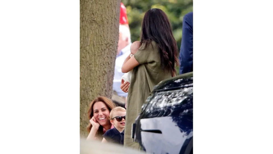 Kate Middleton laughs at Louis wearing sunglasses at the polo, 2019