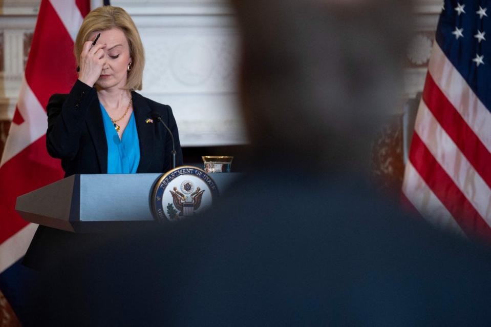 Liz Truss’s visit to Washington DC last year was said to be ‘warm’ (POOL/AFP via Getty Images)