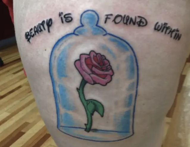disney beauty and the beast quote tattoos