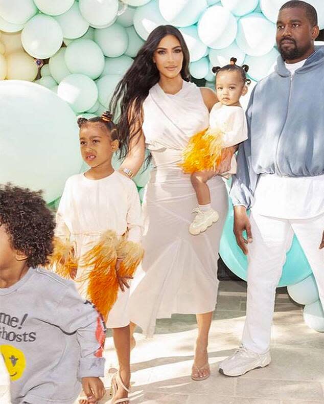 Kim Kardashian, Chicago West, North West, Saint West, Kanye West, True Thompson, Birthday 