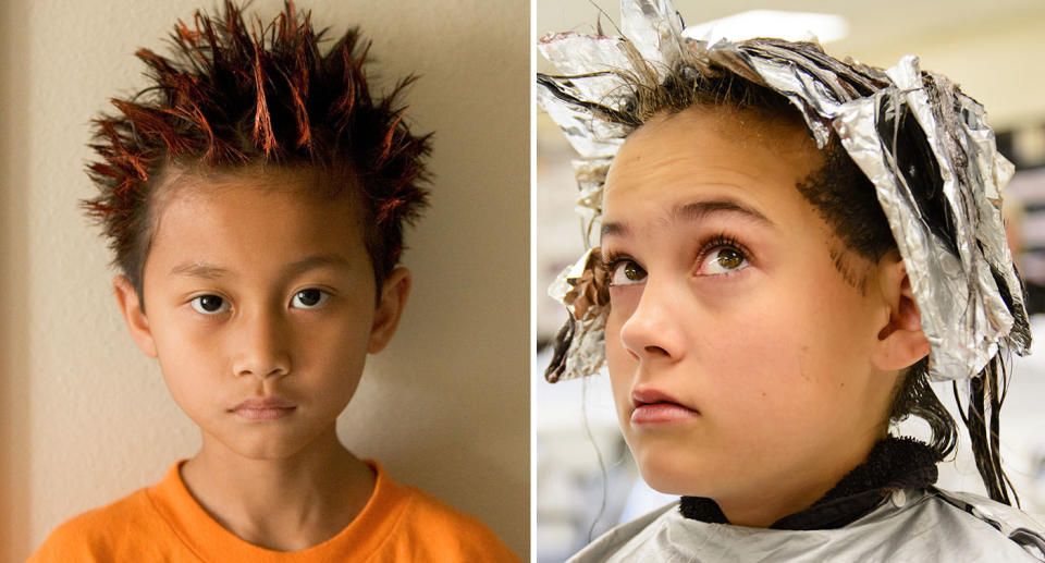 Is it safe to dye your child's hair? (Posed by models) [Photo: Getty]