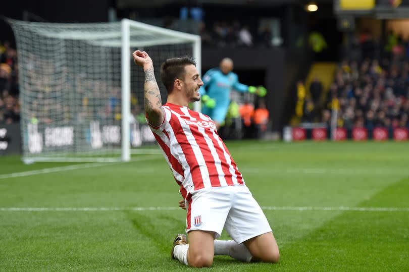 Too rare a sight as Joselu celebrates a goal at Watford in 2016