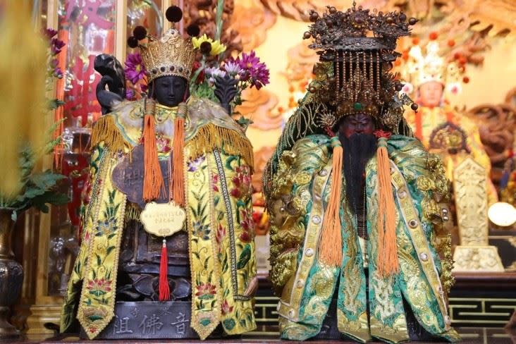 蔡觀音佛祖與南天宮文衡聖帝。（圖／自行拍攝）