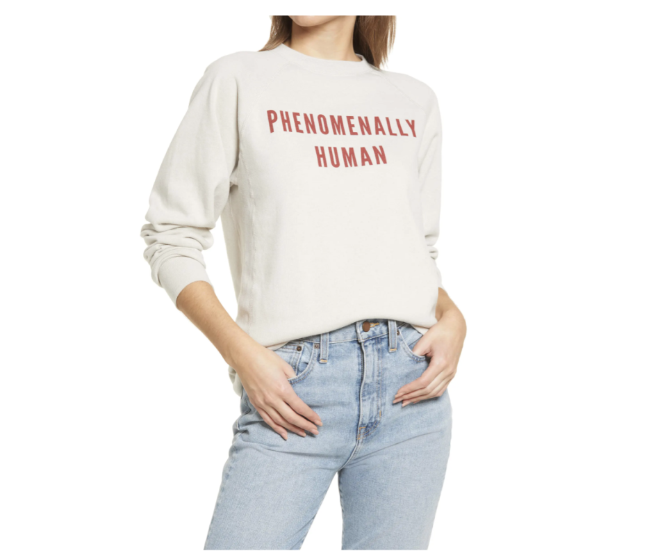 <p><strong>PHENOMENAL</strong></p><p>nordstrom.com</p><p><strong>$55.00</strong></p><p><a href="https://go.redirectingat.com?id=74968X1596630&url=https%3A%2F%2Fwww.nordstrom.com%2Fs%2Fphenomenal-phenomenally-human-cotton-blend-sweatshirt-regular-plus-size%2F5763300&sref=https%3A%2F%2Fwww.elle.com%2Ffashion%2Fg35326181%2Fnordstrom-secret-sale-2021%2F" rel="nofollow noopener" target="_blank" data-ylk="slk:SHOP NOW;elm:context_link;itc:0;sec:content-canvas" class="link ">SHOP NOW</a></p><p><strong><del>$55</del> $28 (50% off)</strong></p><p>Founded by <a href="https://www.elle.com/culture/career-politics/a34616815/kamala-harris-meena-harris-ambitious-girl/" rel="nofollow noopener" target="_blank" data-ylk="slk:Meena Harris;elm:context_link;itc:0;sec:content-canvas" class="link ">Meena Harris</a>, as in the *niece* of madam vice president Kamala Harris, Phenomenal Woman is a brand that celebrates women of all kinds. If you're after a cozy crew neck for yourself or a loved one, this one has soul.</p>