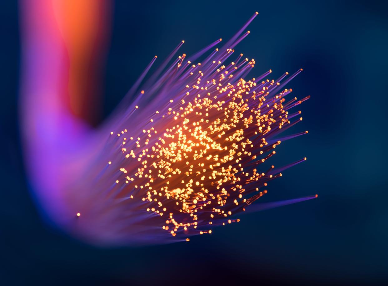 Fiber networks enable high-speed internet connections.