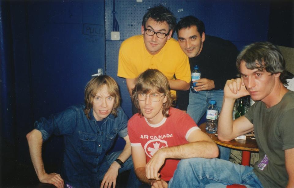 Chip Sutherland, second from right, is shown with the members of Sloan in a 2000 photo from Spain.