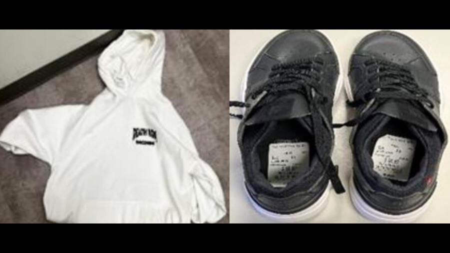 Police found stolen athletic wear, sneakers and accessories during a retail theft bust on Feb. 7, 2024 in downtown L.A. (Los Angeles Police Department)