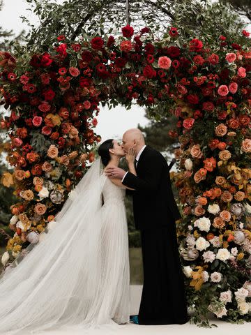 <p>Danielle Simone & Co.</p> Billy Corgan and Chloe Mendel at their wedding in Highland Park, Michigan on Sept. 16