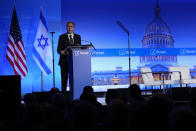 Secretary of State Antony Blinken speaks at the J Street National Conference at the Omni Shoreham Hotel in Washington, Sunday, Dec. 4, 2022. (AP Photo/Carolyn Kaster)