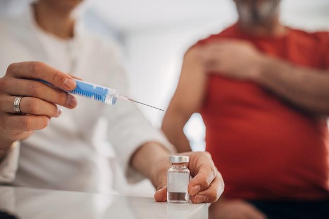 Larger needle for vaccines if you're over a certain weight