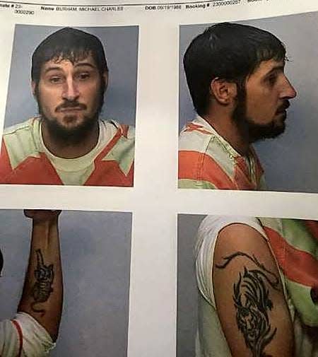 Michael C. Burham, 34, escaped from the Warren County Prison on Thursday night, according to the Warren police. The Warren police released these photos on Friday.