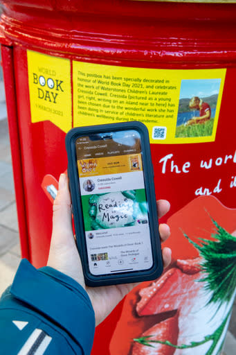 Each post box has a QR code linking to free services offered by the author it celebrates (Royal Mail/PA)