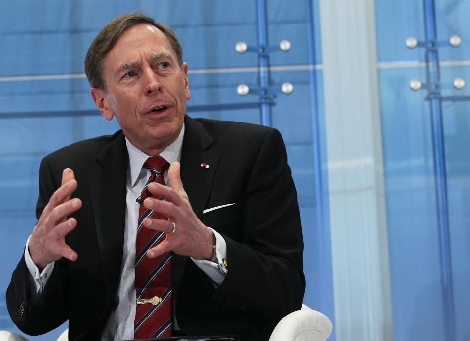 Former CIA Director and retired Army Gen. David Petraeus participates in a discussion Feb. 3, 3017 at American Enterprise Institute for Public Policy Research (AEI) in Washington. Petraeus pleaded guilty to unauthorized removal and retention of classified material.