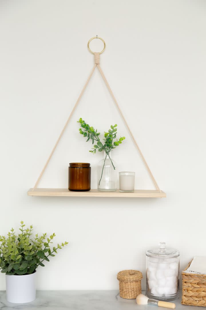 37) DIY Hanging Shelf