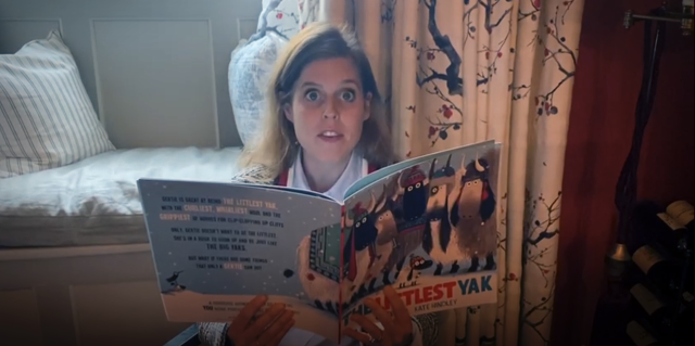 Princess Beatrice gives peak into reading nook as she awards book