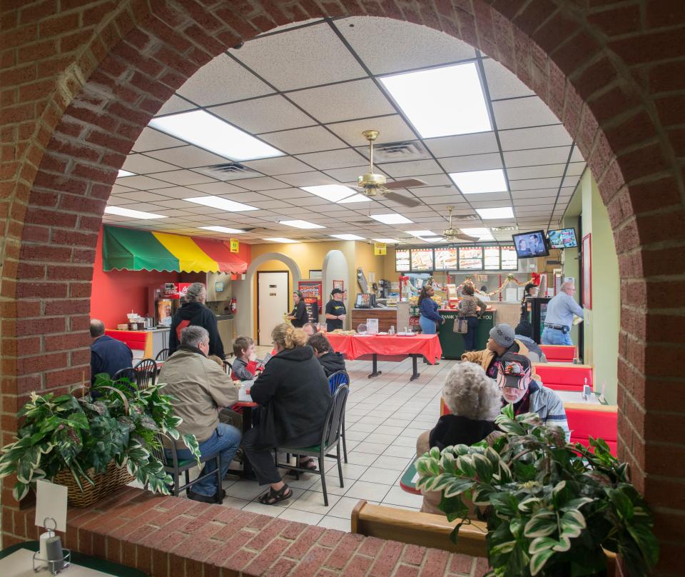 Patrons dine at the Baldino's on Eastern Blvd. Wednesday, Dec. 24, 2014.