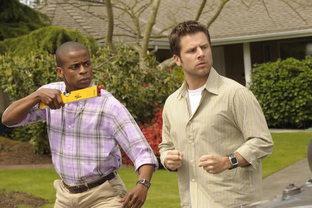 <p>USA-TV/Kobal/Shutterstock</p> Dulé Hill and James Roday on <i>Psych</i>