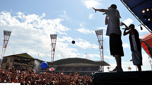 Bliss N Eso perform at Big Day Out. Photo: AAP