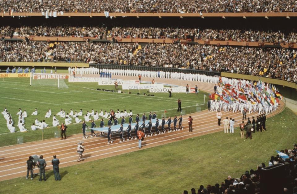 Videla attempted to soften his regime’s image during the opening ceremony of the 1978 World Cup (Getty Images)