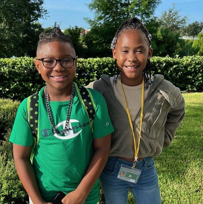 Jeff Isaac Jr. and Kenadee Robinson are fourth-graders at Bunnell Elementary. They were pulled into an assembly that targeted Black students for low standardized test scores, even though they said they performed well on the tests.