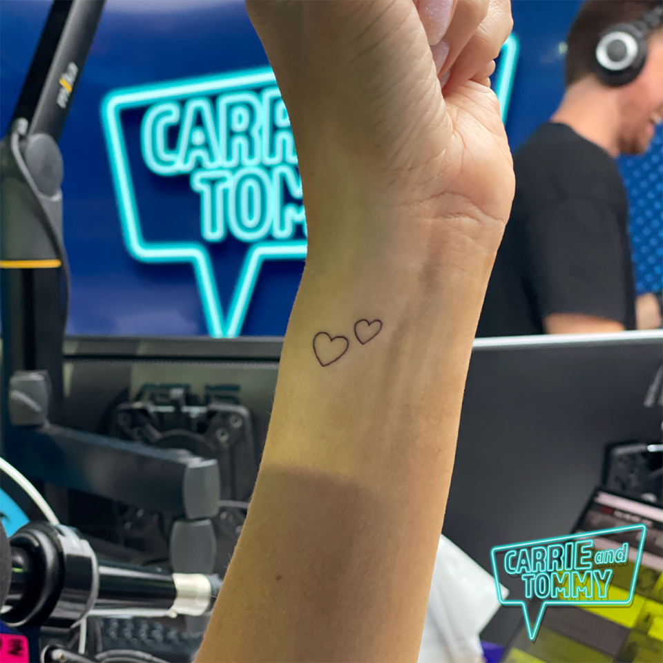 Carrie Bickmore's tattoo