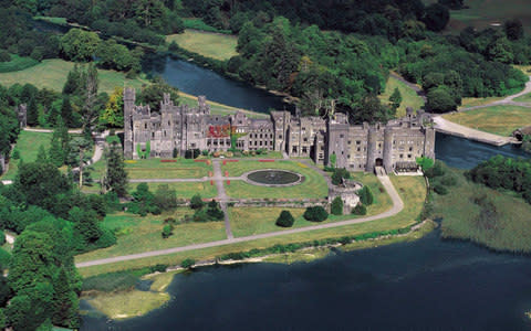 Ashford Castle in County Mayo - Credit: AP