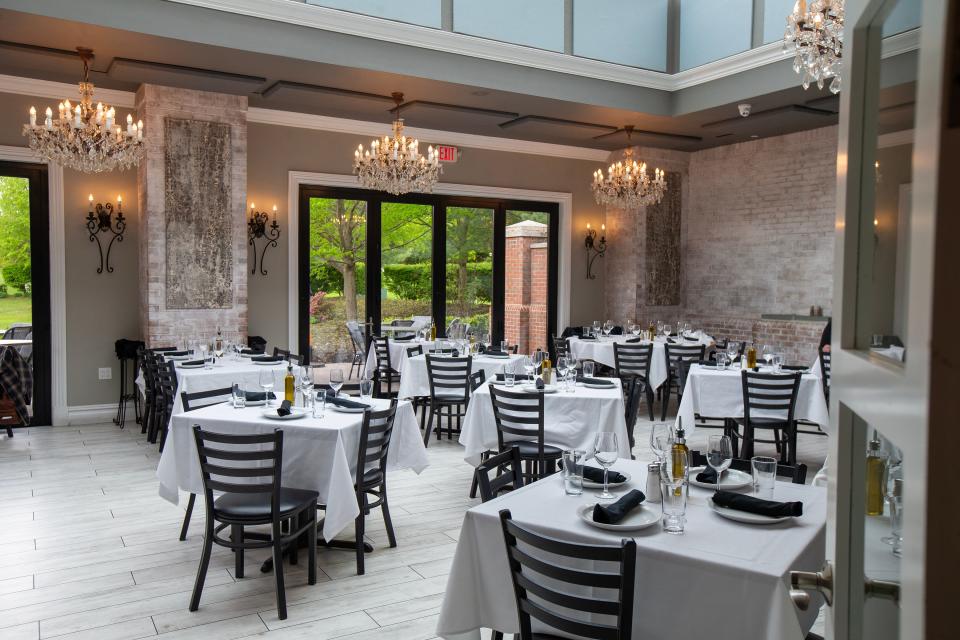 Frank Brusco, owner of Patricia's of Holmdel, a restaurant that has been serving Italian classic and specialty dishes since 2015, showcases one of the three dining rooms at Patricia's of Holmdel in Holmdel, NJ Monday May 1, 2023. 