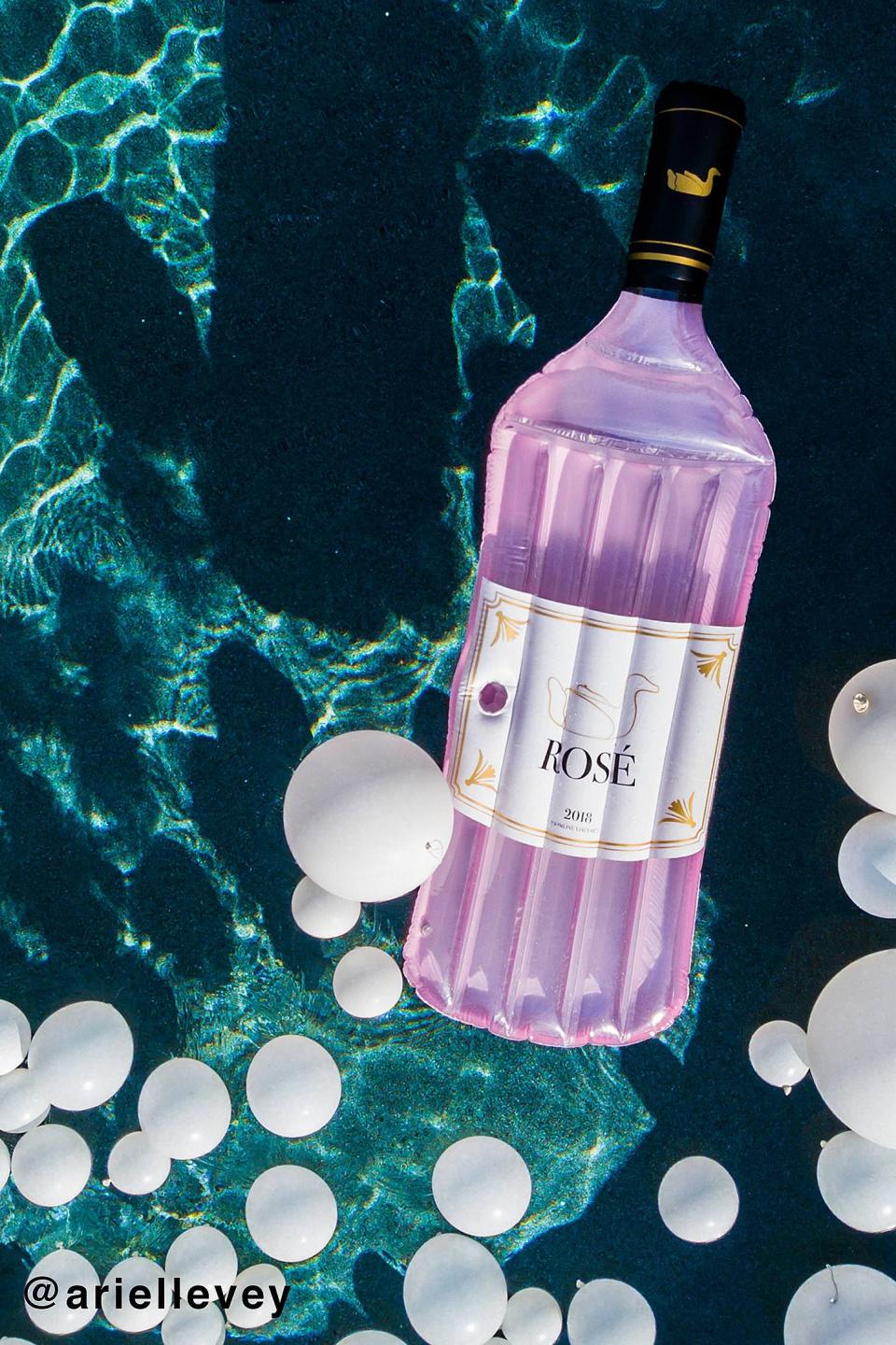 Rosé Bottle Pool Float