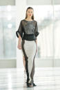 <b>LFW AW13: Antonio Beradi </b><br><br>Monochrome was a key look on the catwalk.<br><br>© Getty