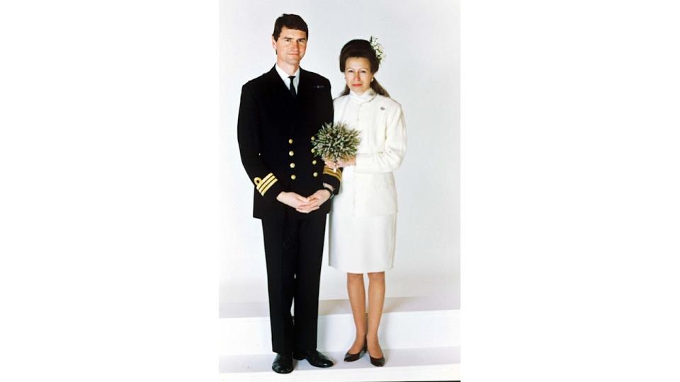 Princess Anne and Timothy Laurence on their wedding day, 1992