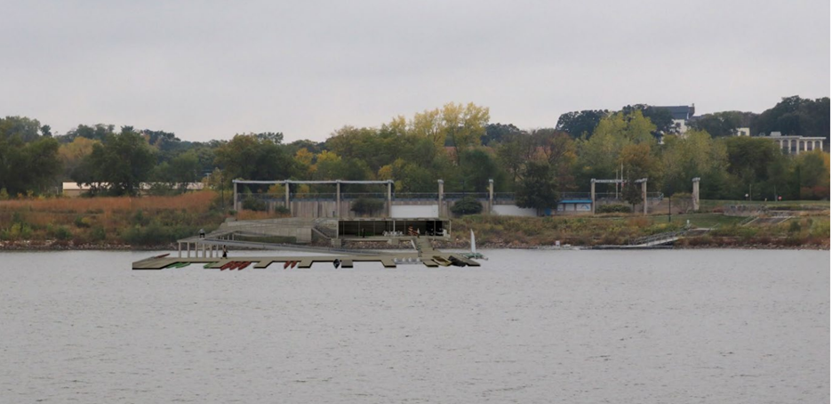 Renderings of a proposed $2.1 million overhaul for the Gray's Lake Park boat ramp in Des Moines.