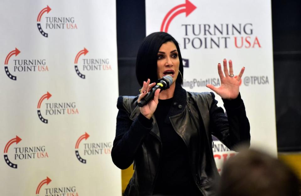 <div class="inline-image__caption"><p>Former National Rifle Association spokesperson Dana Loesch speaks about saving the Second Amendment during an event on Thursday on the University of Colorado campus in Boulder</p></div> <div class="inline-image__credit">Jeremy Papasso/Staff Photographer/Getty</div>
