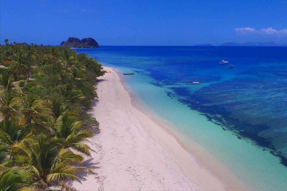 The beach at VOMO Island Fiji