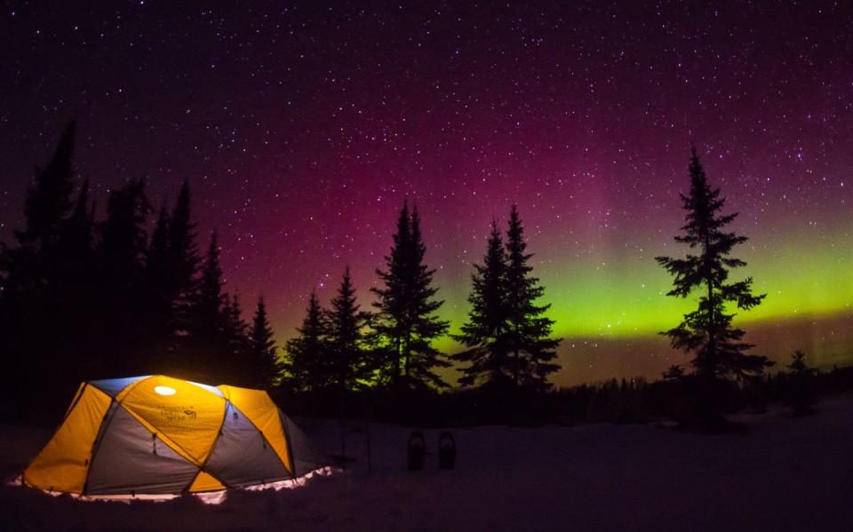 <p>Known for its island-spotted lakes, sculptural rock garden (courtesy of artist Jack Ellsworth), and—yes—northern lights, <a href="https://www.nps.gov/voya/index.htm" rel="nofollow noopener" target="_blank" data-ylk="slk:Voyageurs National Park;elm:context_link;itc:0;sec:content-canvas" class="link ">Voyageurs National Park</a> is perfect for both city-escapists and camping-pros. Situated near the Canadian border in International Falls, Minnesota, these pristine wilds are a spectacle all year-round.</p>