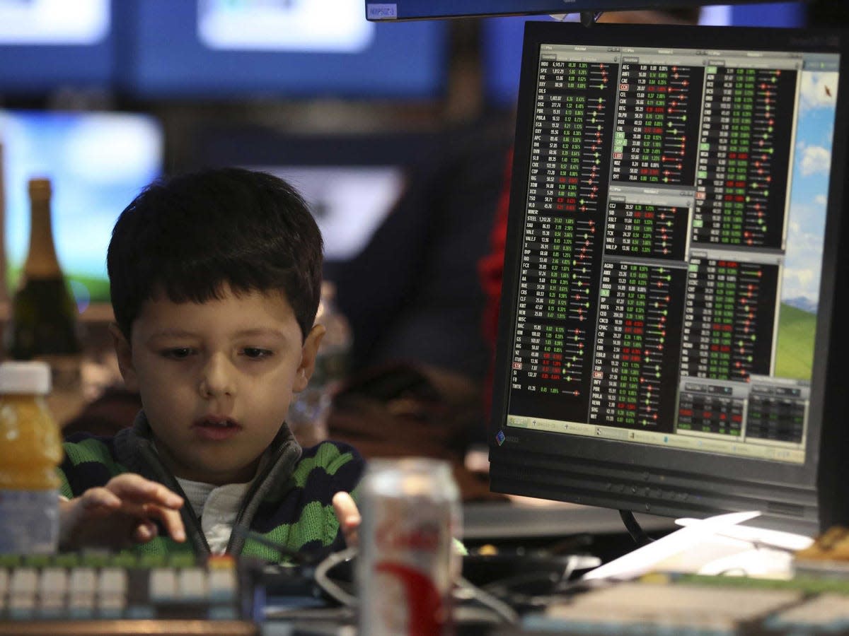 child boy new york stock exchange